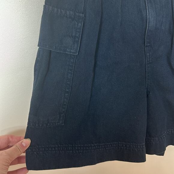 NWT Blank NYC dark rinse paperbag waist utility denim jean shorts - Picture 5 of 10